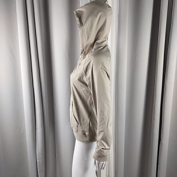 BCBG MaxAzria Tan/Beige/Light Brown, Women's Zip Up Hoodie. Size Large - Picture 6 of 16